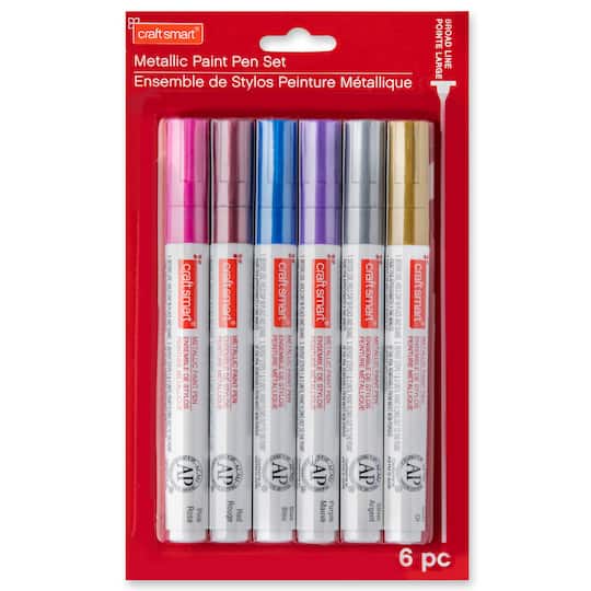 12 Packs: 6 ct. (72 total) Metallic Medium Paint Pen Set by Craft Smart®